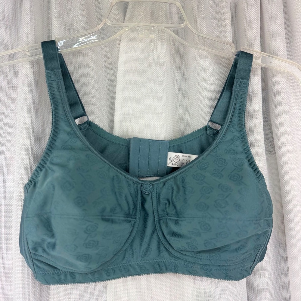 ABC American Breast Care Style 103 Rose Contour Mastectomy Bra Teal 42B